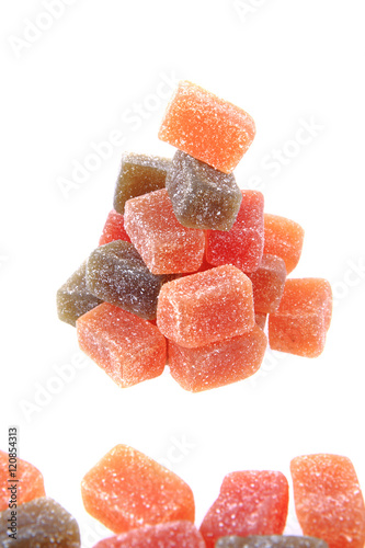 candy fruit cubes as christmas tree