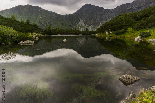 Beautiful clean lake in the Tatra Mountains in Slovakia  