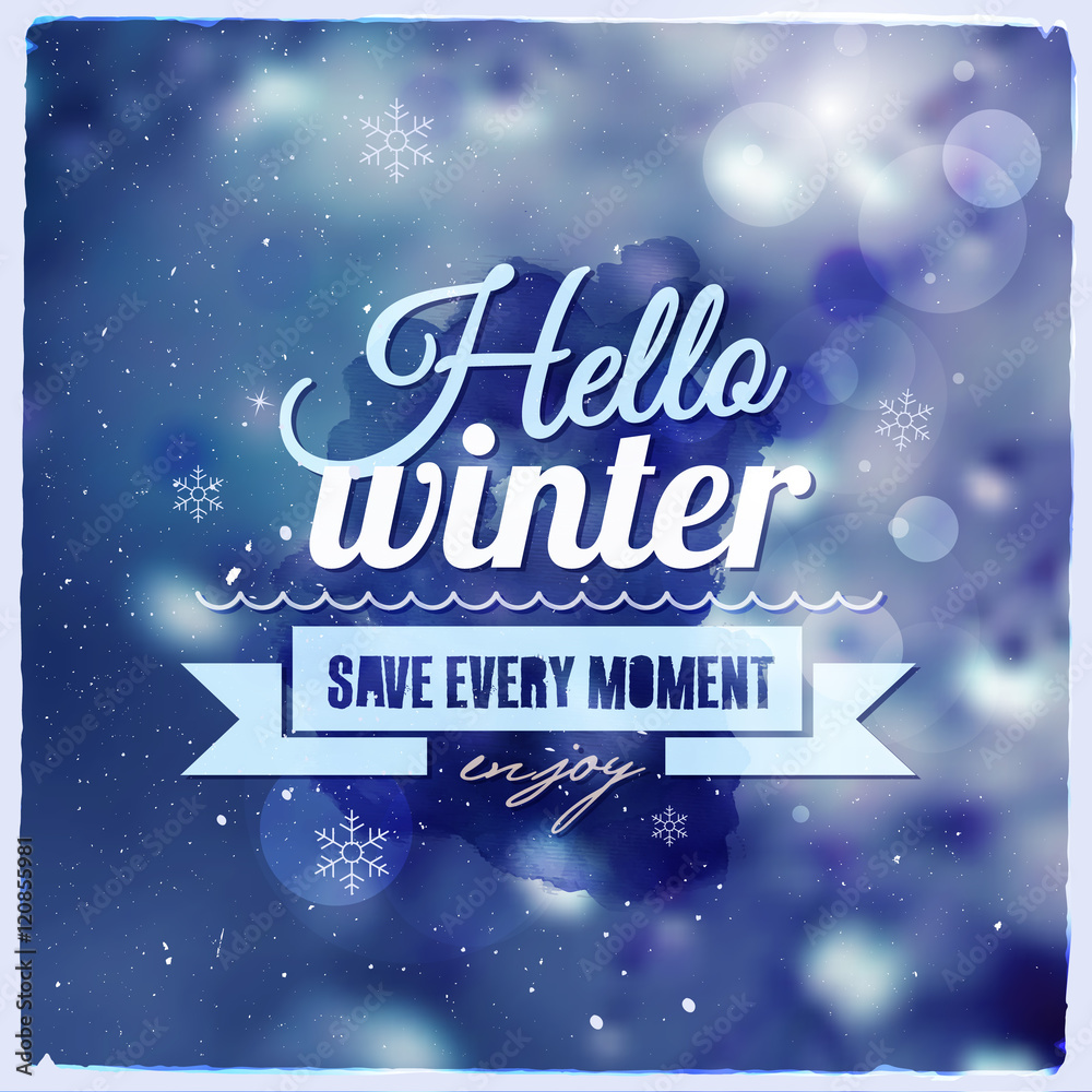 Creative graphic message for winter design Creative graphic message for winter design