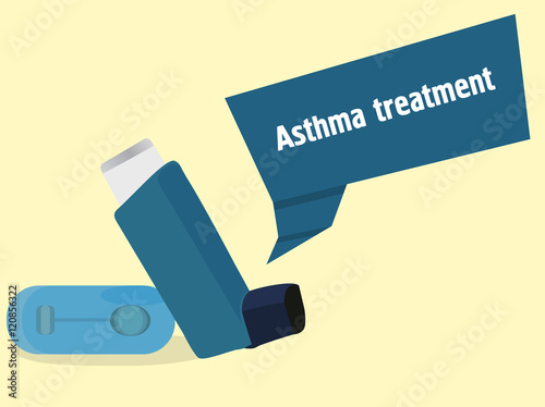 Asthma inhaler and disc. Bronchial asthma treatment