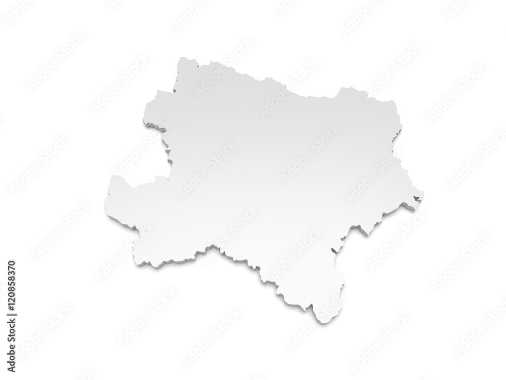 3D Illustration - Karte Österreich - Niederösterreich