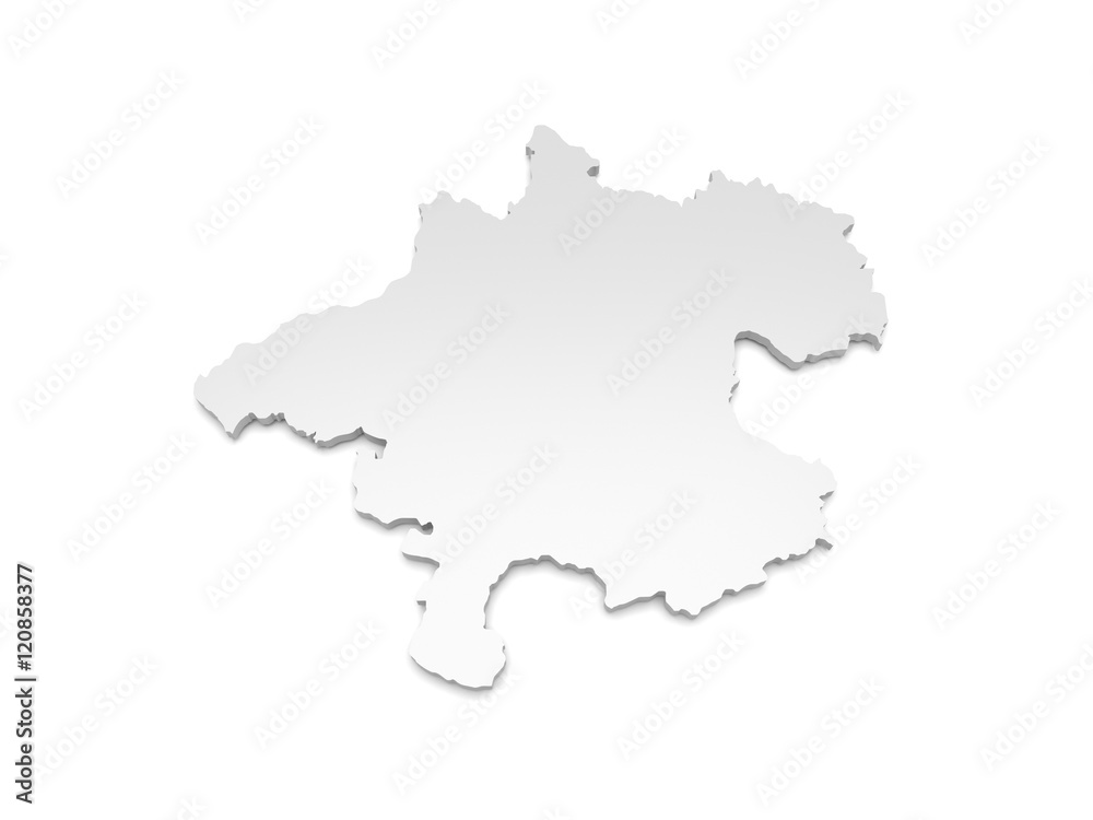 3D Illustration - Karte Österreich - Oberösterreich 3D Illustration - Karte Österreich - Oberösterreich