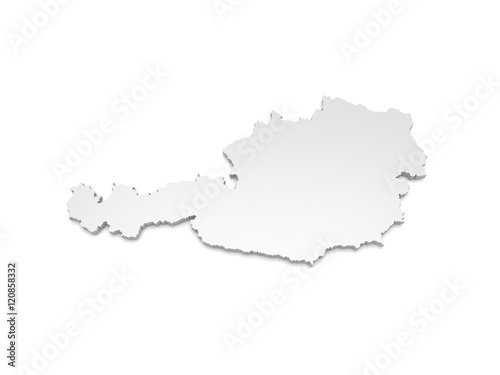 3D Illustration - Karte Österreich