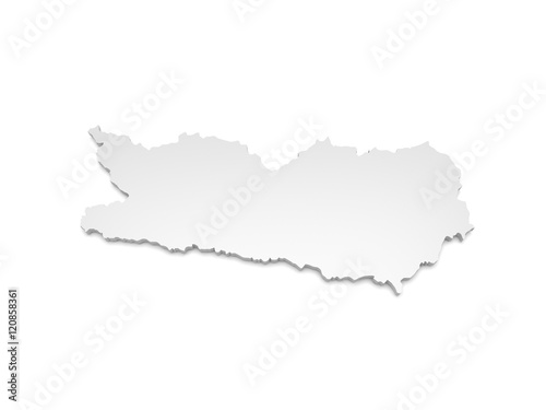 3D Illustration - Karte Österreich - Kärnten