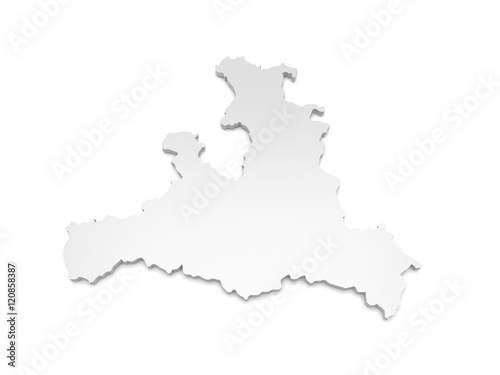 3D Illustration - Karte Österreich - Salzburg