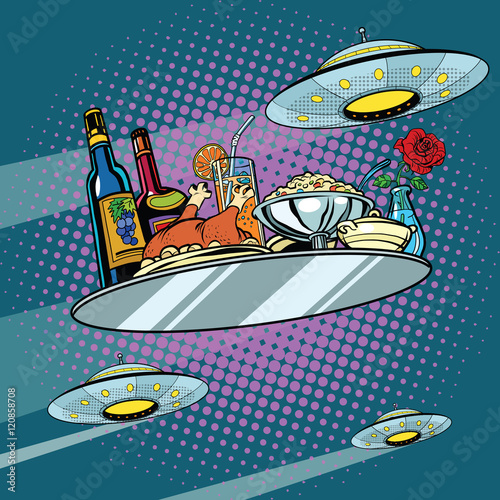Flying a dinner tray and UFO