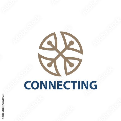 Connecting logo, business company