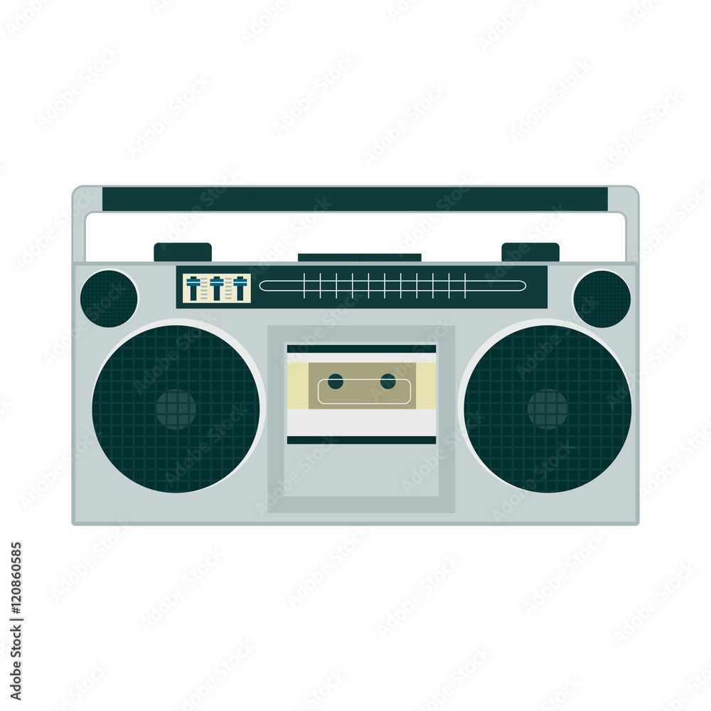 Fototapeta premium Set of retro music gadgets from 21-st century. Old musical devic