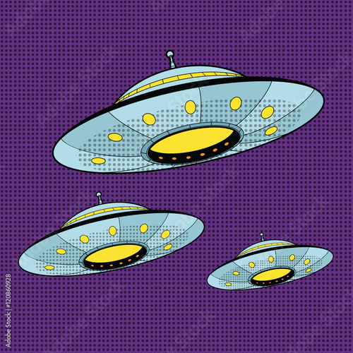 Three UFO flying across the sky