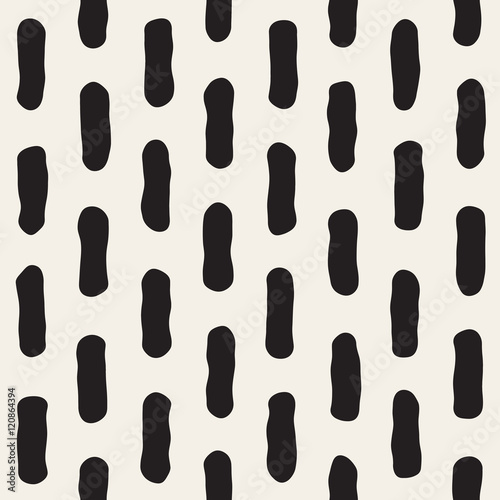 Vector Seamless Black And White Jumble Lines Pattern