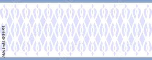 Elegant decorative border made up of several blue colors