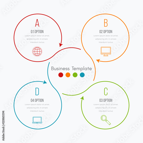 Thin line infographic element