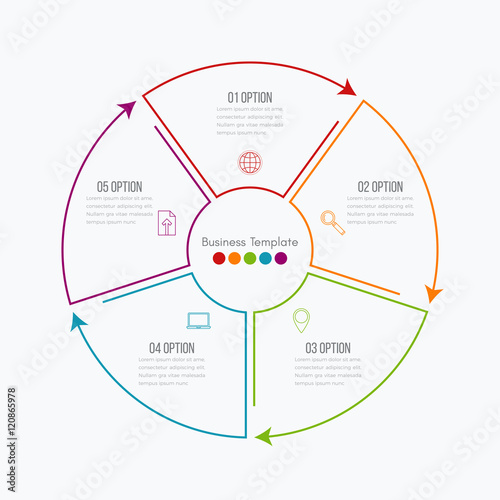 Thin line infographic element
