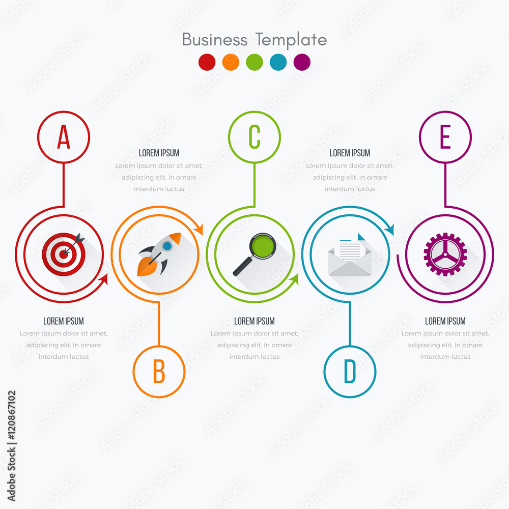 Fototapeta premium Thin line infographic element