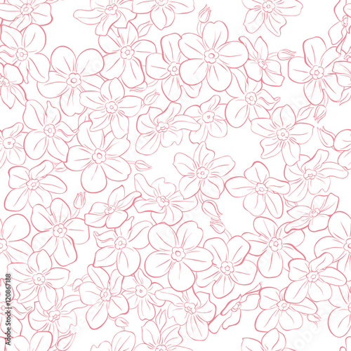 Floral seamless pattern. Spring vector background