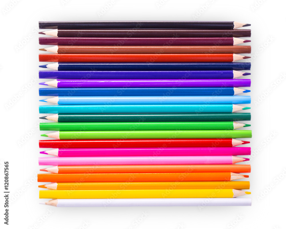 Fototapeta premium Colour pencils isolated on white