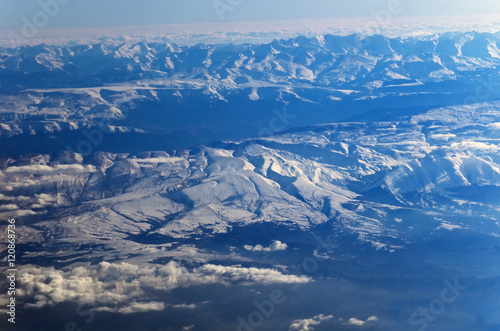 Caucasus Mountains, view from above
