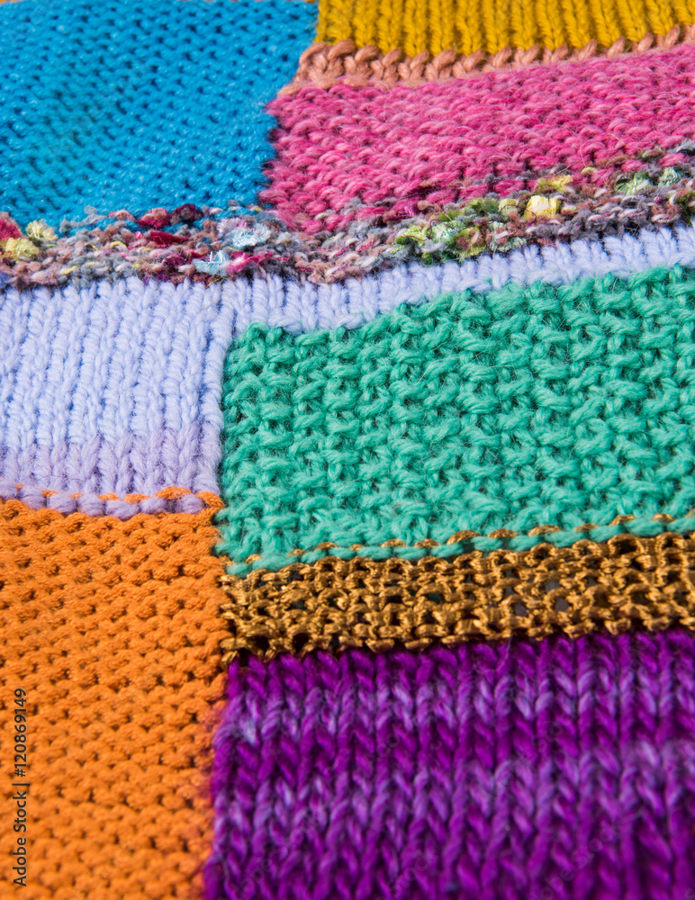 Obraz premium striped colorful wool texture