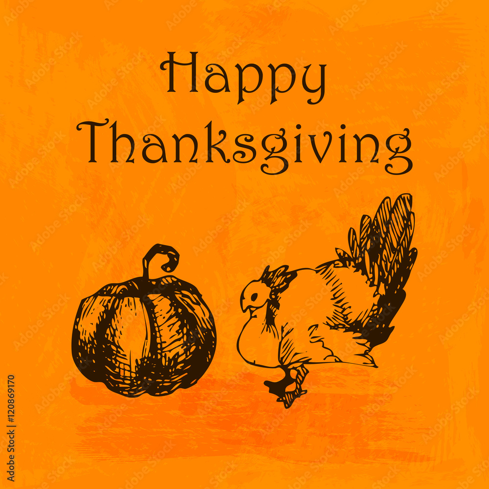 Happy Thanksgiving Turkey Background