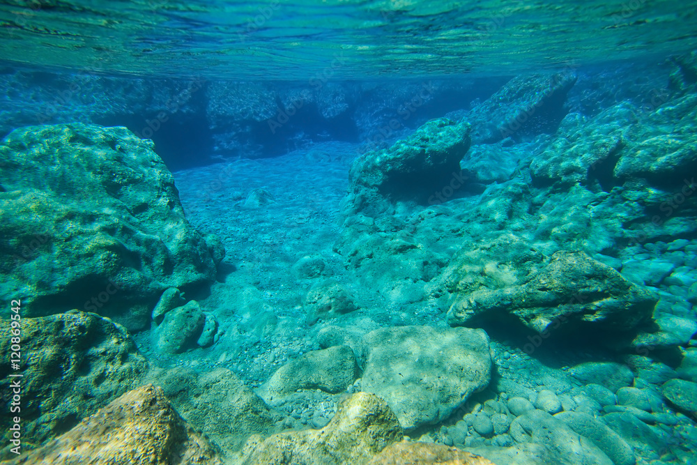 Fototapeta premium Underwater rocks 