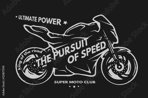 Sport superbike motorcycle.
