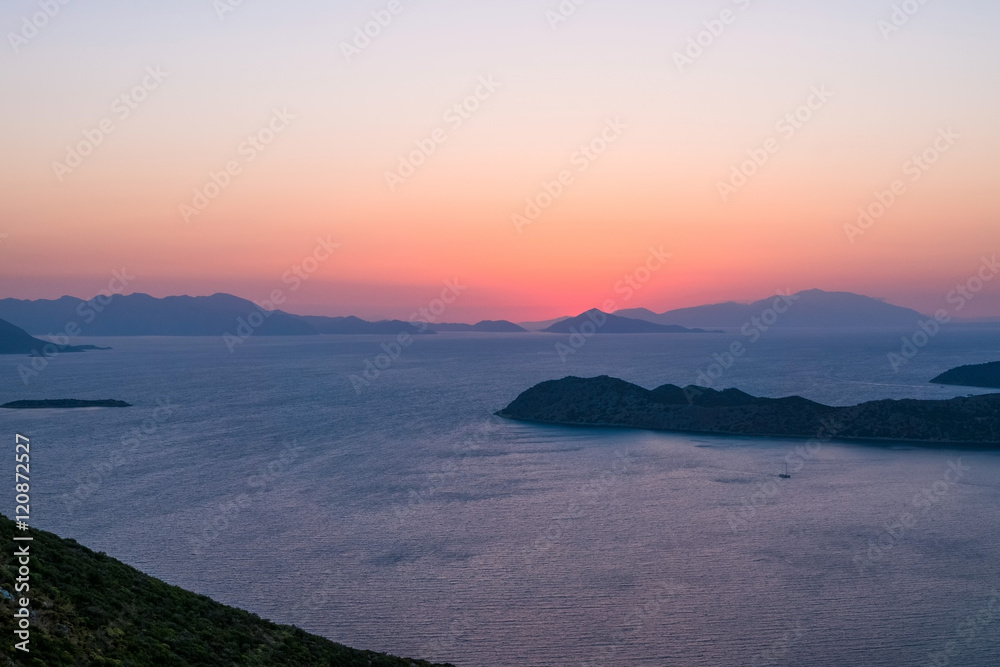 Wonderful sunset on the islands scenary Wonderful sunset on the islands scenary
