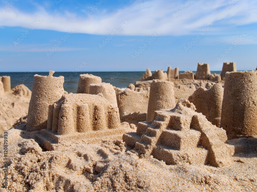 Sand Castle On Beach