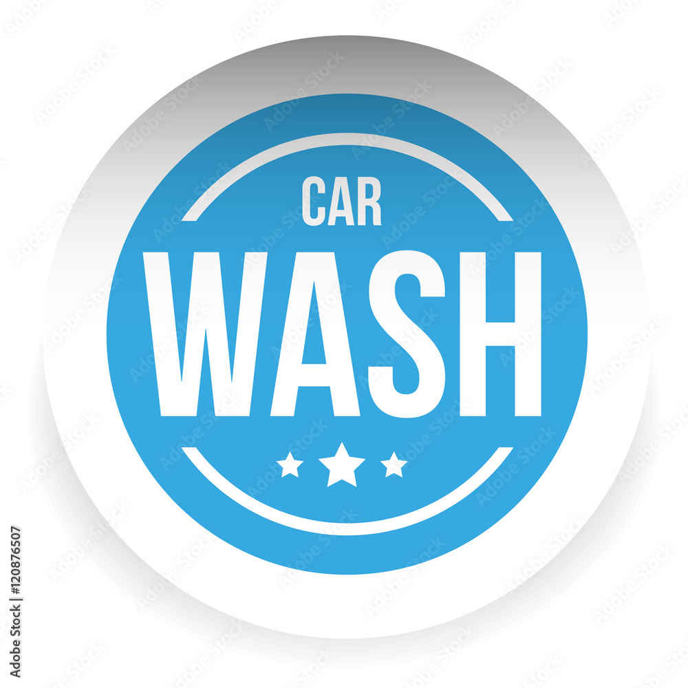 Car wash button icon vector Car wash button icon vector