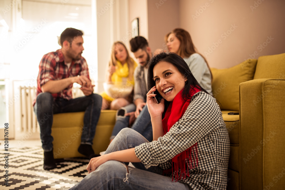 Spending time talking on the phone Spending time talking on the phone