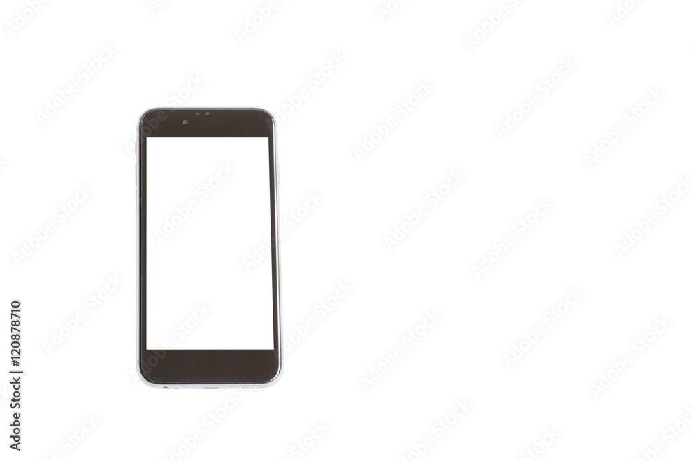 mobile phone with blank screen isolated. mobile phone with blank screen isolated.
