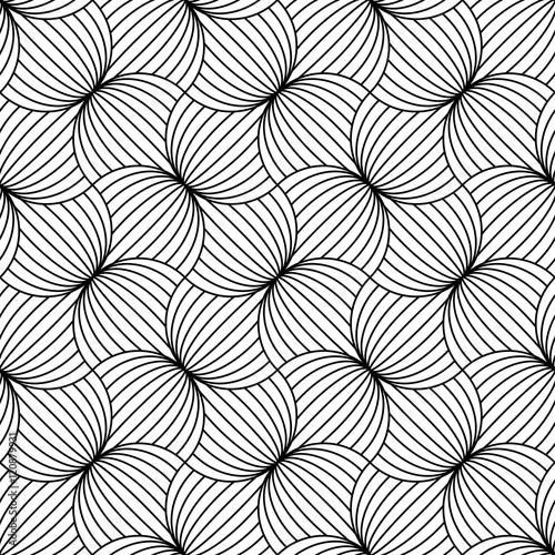 Vector seamless texture. Modern abstract background. Monochrome pattern with repeating tiles.