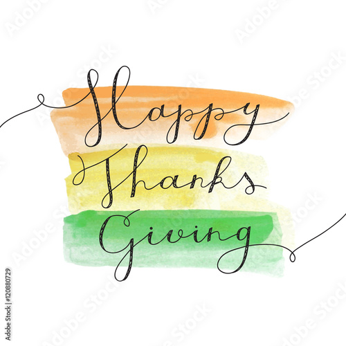 happy thanksgiving lettering