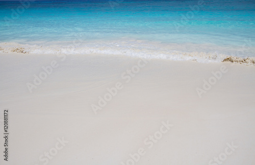 Wave of the sea on the sand beach © pixy_nook