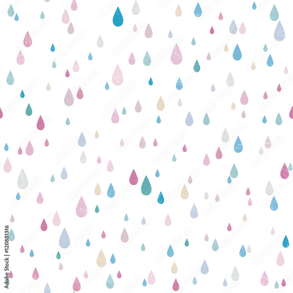 Raindrops pattern, colorful background.