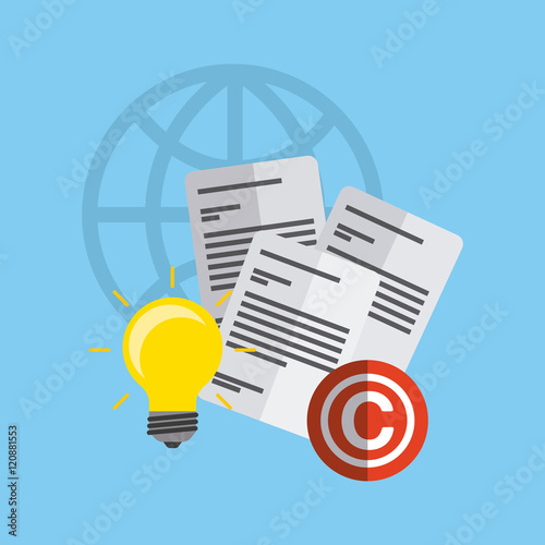 business copyright concept icons vector illustration, eps10