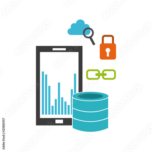 big data management icons vector illustration design