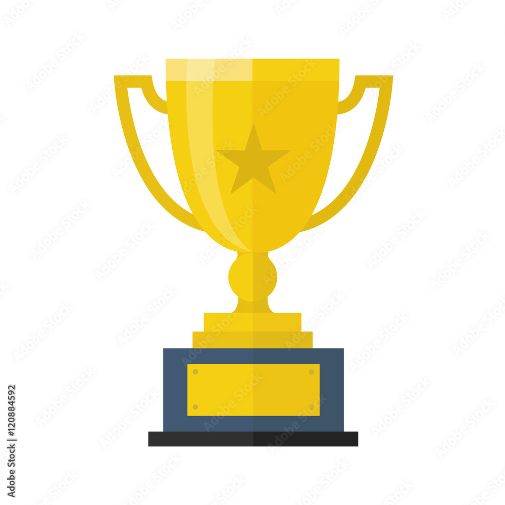 Vector Trophy Cup Flat Icon
