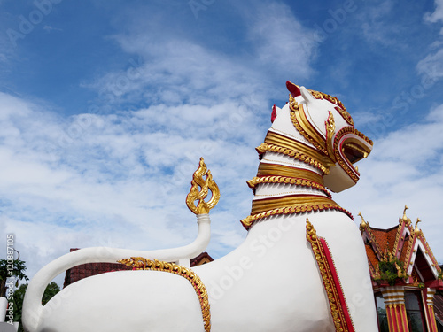 Singha at Chedi Buddhakhaya location at .Sagklaburi ,KANCHANABURI photo