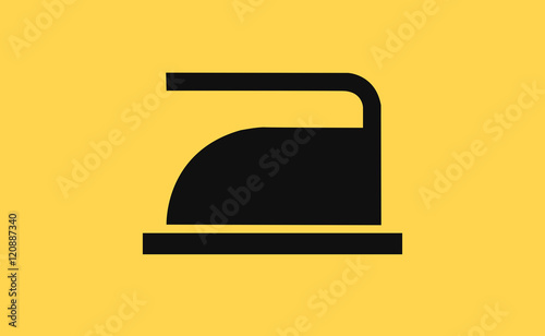 Vector iron symbol on flat background