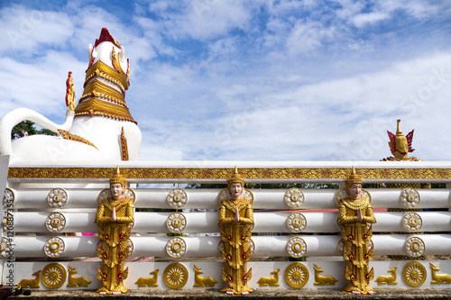 Singha at Chedi Buddhakhaya location at .Sagklaburi ,KANCHANABURI photo