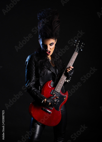 Young woman rock musician © Boris Riaposov