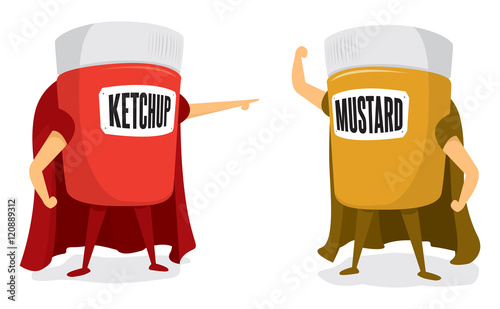 Ketchup and mustard head to head