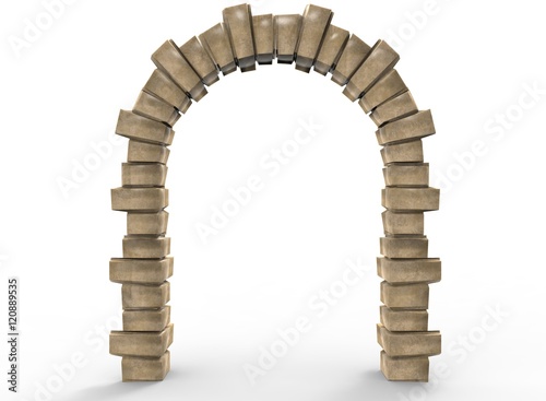 Fototapeta 3d illustration of old arch way