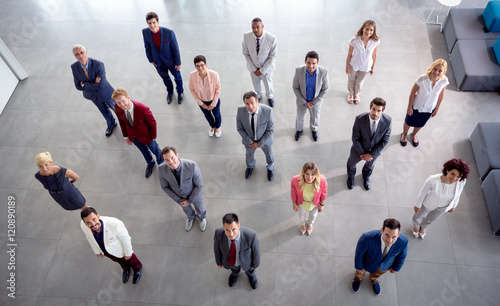 Top view of workpeople photo