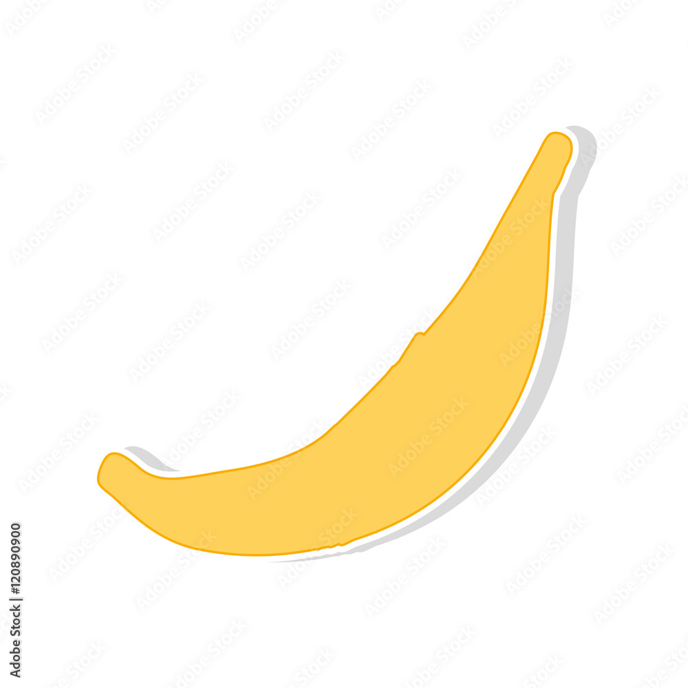 yellow banana fruit. food healthy lifestyle. vector illustration