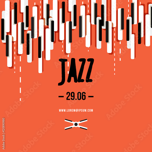 Photography Jazz music festival, poster background template