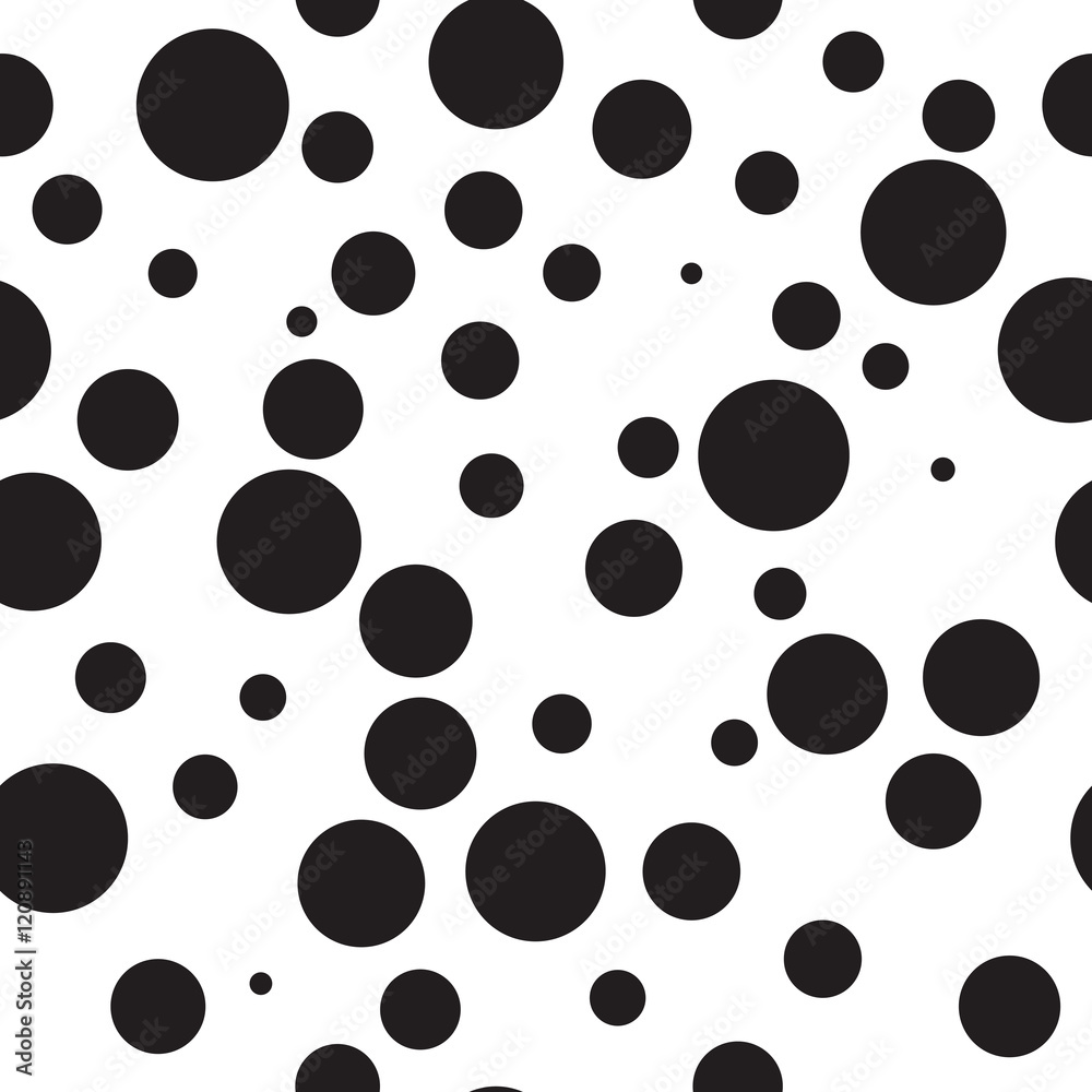 Vector seamless pattern. Modern stylish texture. Black circles Vector seamless pattern. Modern stylish texture. Black circles