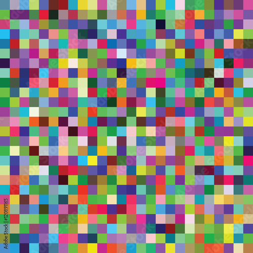 Abstract background. Multi-colored pixels are. All colors. Vecto © ivaletta