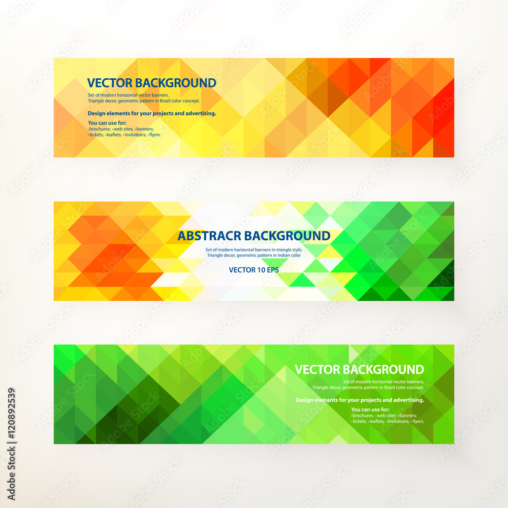 Fototapeta premium Banners in triangle style