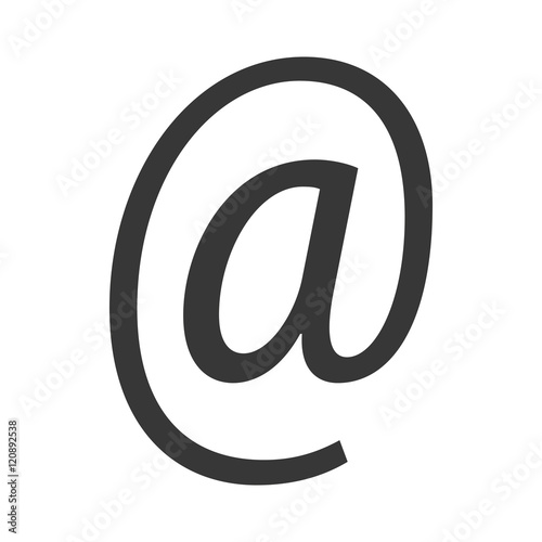 at sign arroba icon. enclosed a. vector illustration